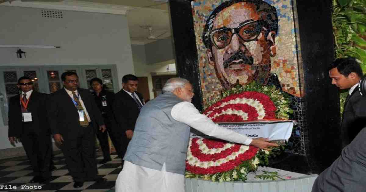 Indian Prime Minister Narendra Modi , Bangabandhu’s 100th birth anniversary , Father of the Nation Bangabandhu Sheikh Mujibur Rahman , Modi tributes to Bangabandhu