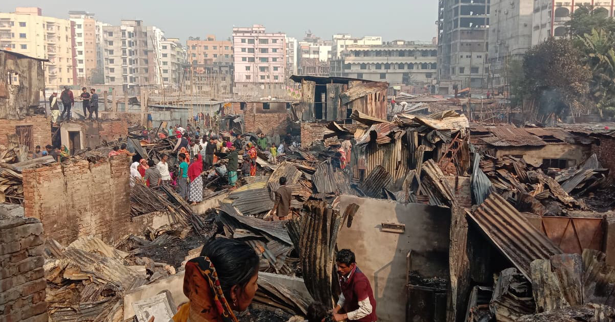 slum , Fire , DMCH , Fire death , DMCH Police outpost