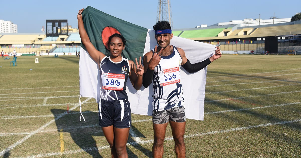 MA Aziz Stadium in Chattogram , Nat’l Athletics , 43rd National Athletics Championship’2020 , Bangladesh Athletics Federation , Sports , BAF , Bangladesh Navy , Bangladesh Army