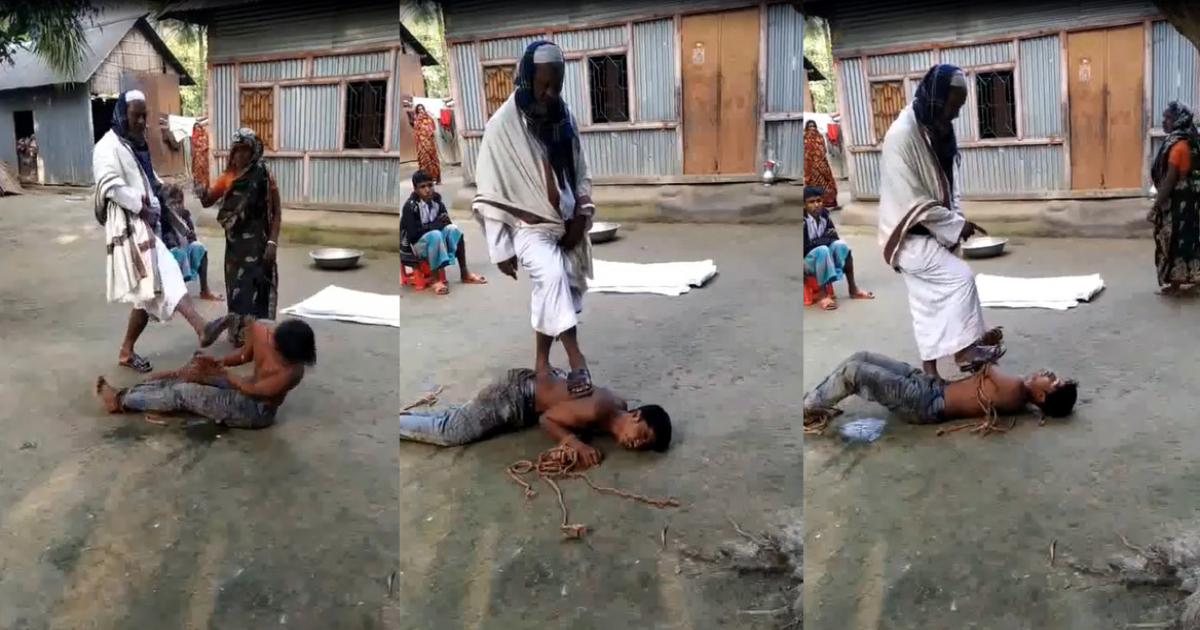 Torture , Cumilla , village headman , village , boy being tortured