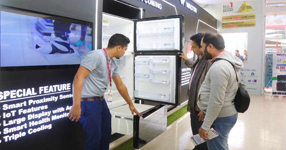 Dhaka International Trade Fair (DITF) 2020 , walton , DITF , side by side door fridge