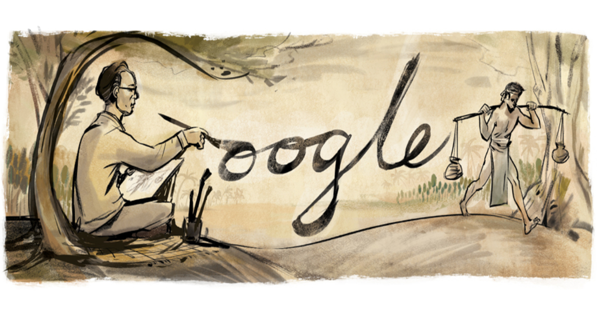 Google , Birthday , Google Doodle , Zainul Abedin’s 105th birthday , Zainul Abedin , Shilpacharya Zainul Abedin , Celebration