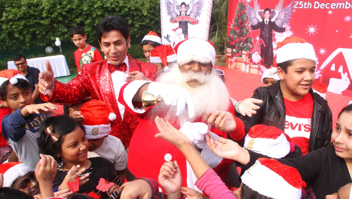 Christmas day being celebrated