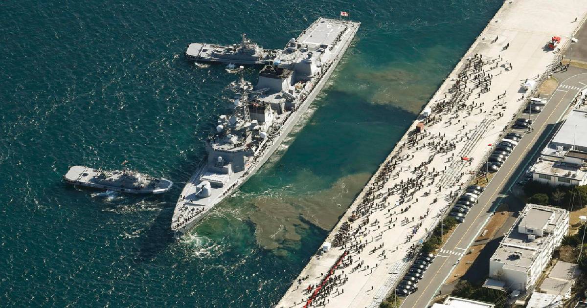 U.S.-led military , Japanese warship , Japanese Prime Minister Shinzo Abe , Takanami