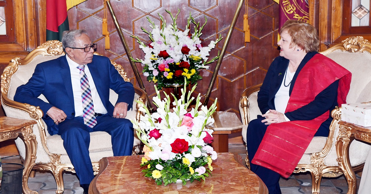 Australian High Commissioner , President Abdul Hamid , Outgoing Australian High Commissioner to Bangladesh Julia Niblett , Julia Niblett