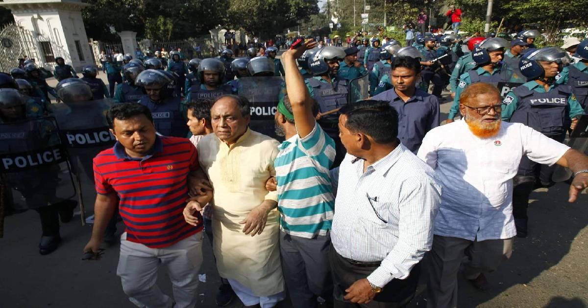 BNP activists fight